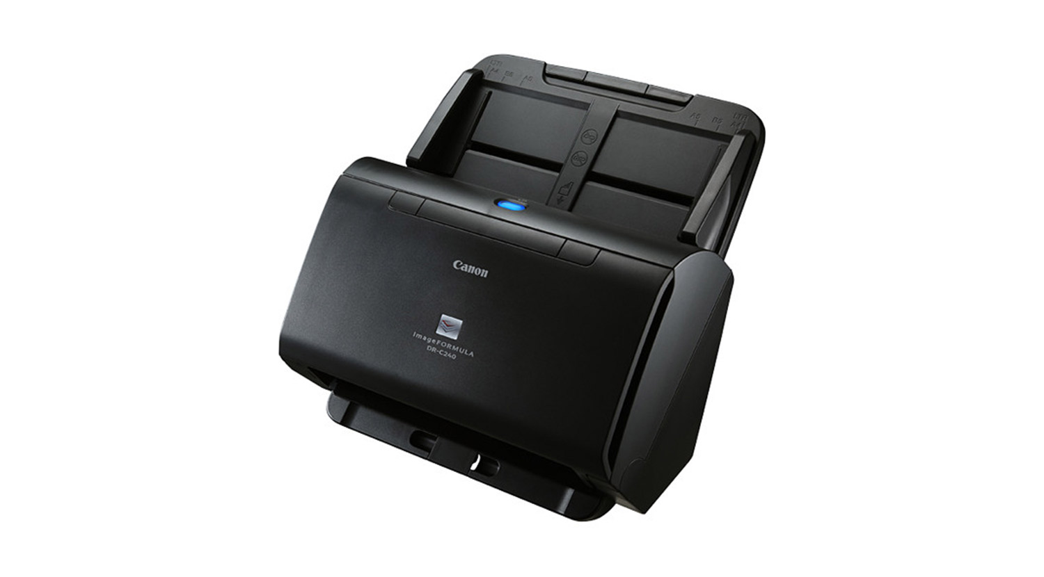 Canon image-Formula DR-C240, color scanner, with a wide range of sector usages such as, government, financial/banking, insurance, accommodation services, transportation, rental and leasing services, legal services and more