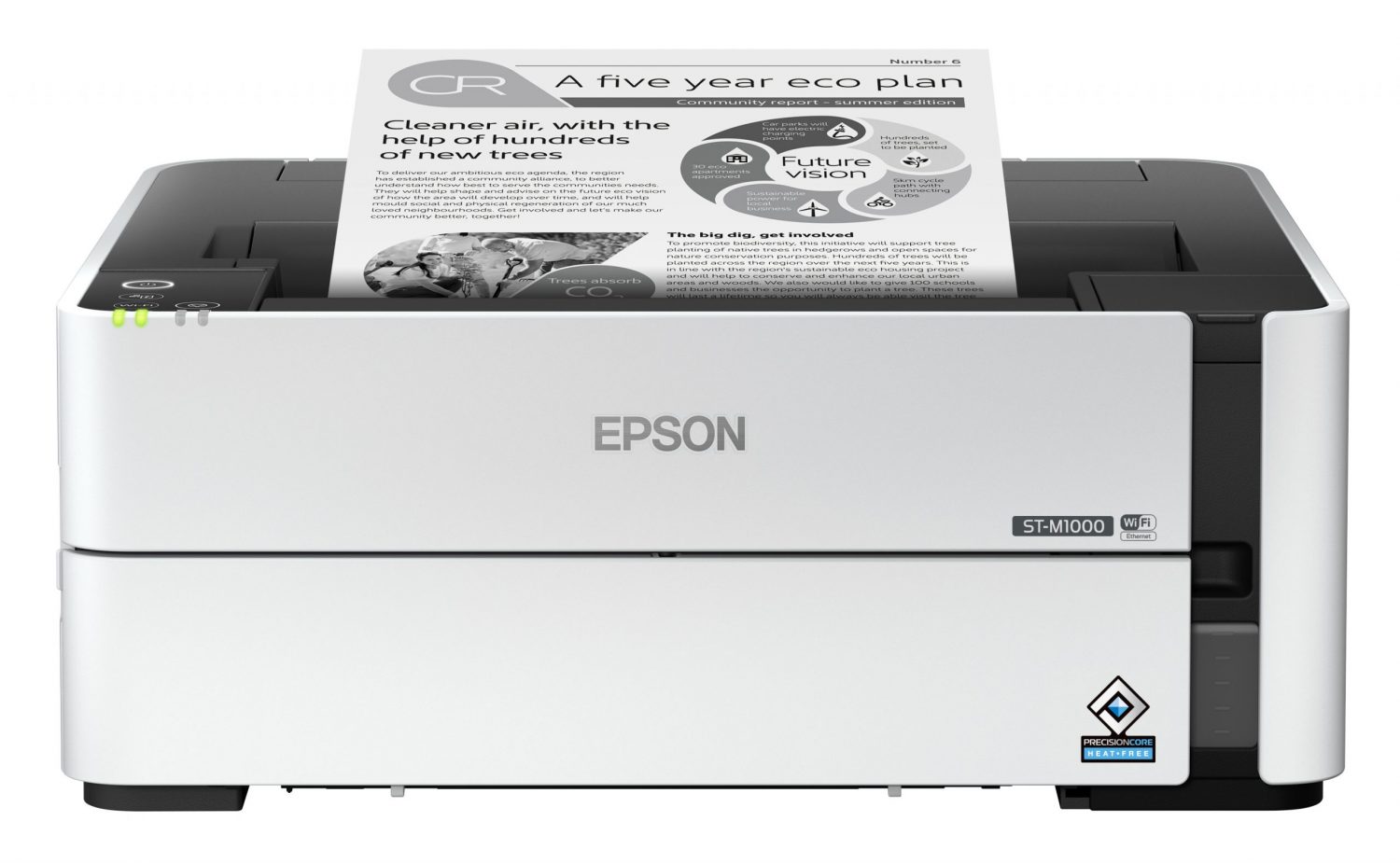 Epson WorkForce ST-M1000, monochrome, single-function printer, designed to easily fit into any office environment thrown at it