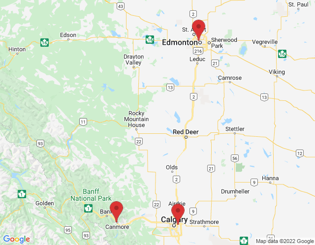 Map of Canmore